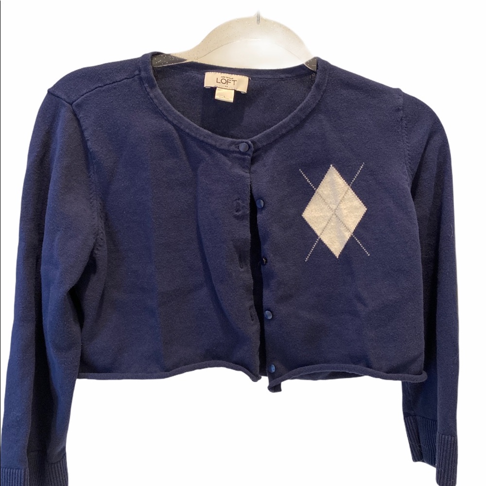 argyle cardigan